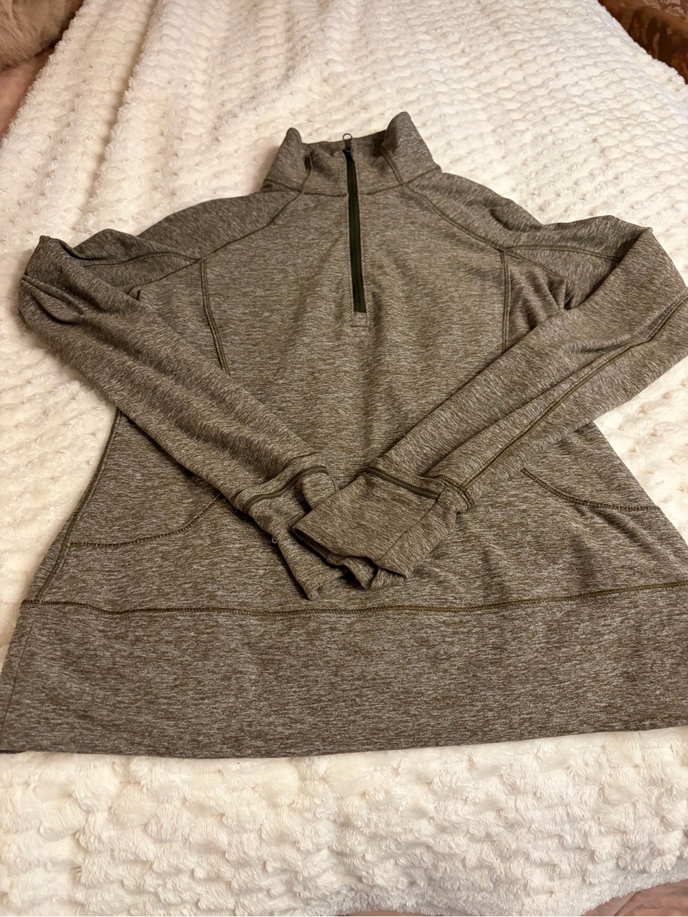 lululemon athletica Gray Quarter-Zip Pullover Jacket
